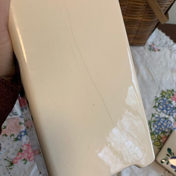 Vintage Rbein Ceramic Hand Painted Floral Kitchen Canister Set Made In Germany - Picture 7 of 16